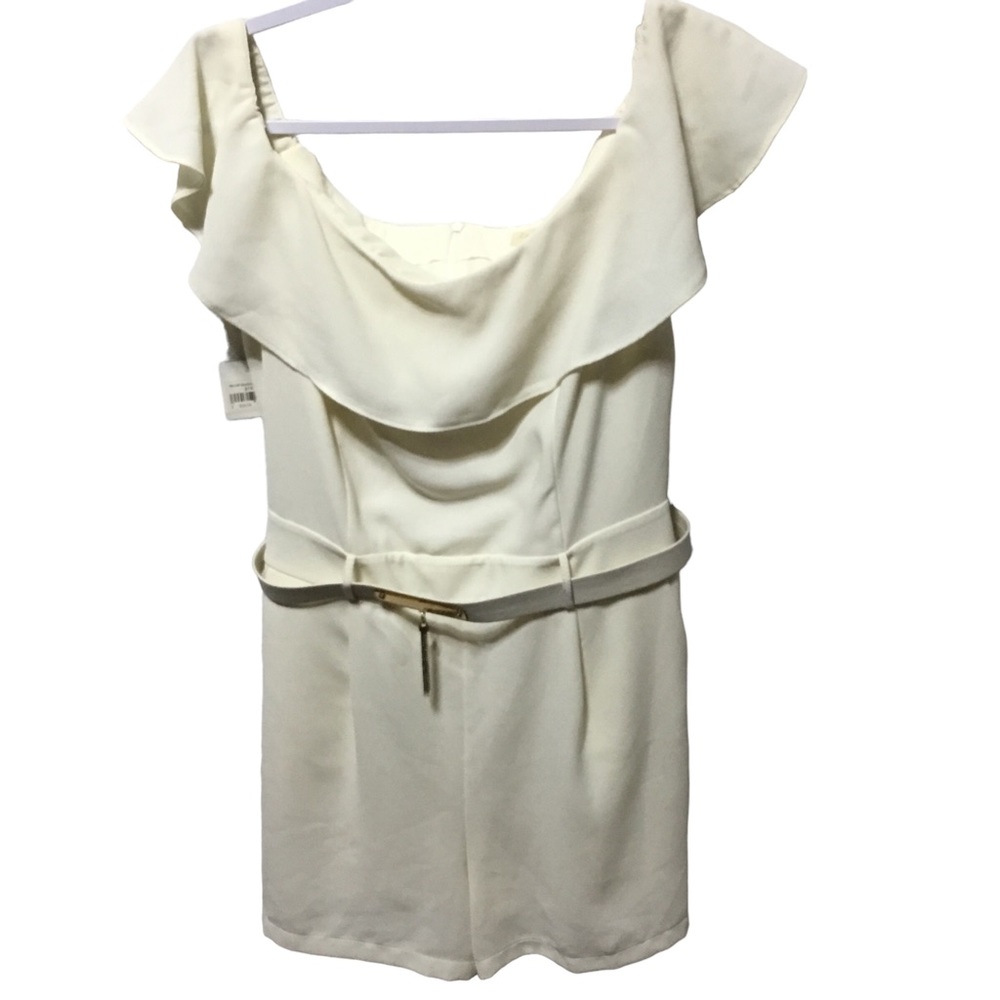 La Patean Off The Shoulder Off White Romper EU Size 42 NWT